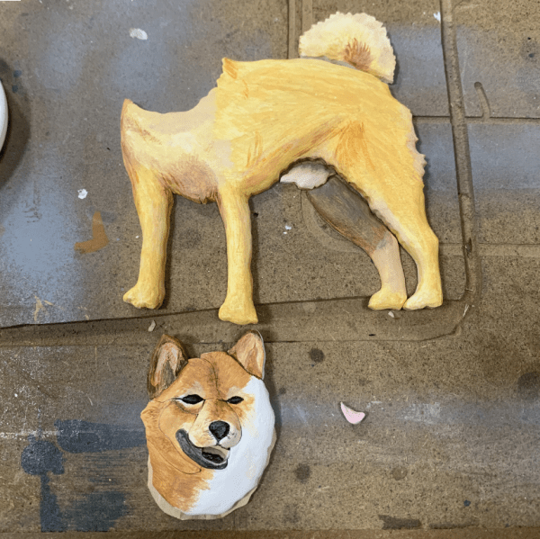 hand painted dog portrait